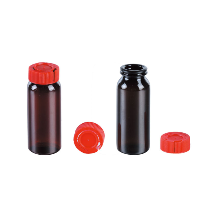 Amber Pharmaceutical Plastic Bottles with Snap-On Tamper Evident Cap